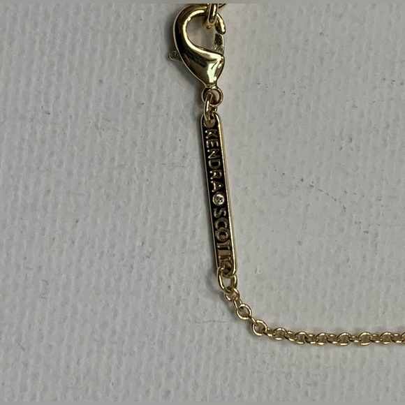 Kendra Scott Elisa Veined Turquoise Necklace 14k Gold Over Brass. Color Bar - Picture 6 of 10